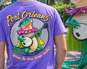 Disney PORT ORLEANS French Quarter | Jazz Gator Shirt | Mardi Gras T-shirt | Laissez Les Bons Temps Rouler