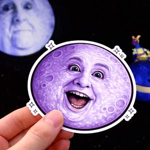 Adesivo com o rosto do Dr. Nigel Channing Moon | Figment Imagination Institute | Presente Pó de Fada | Vibrações retrô do EPCOT