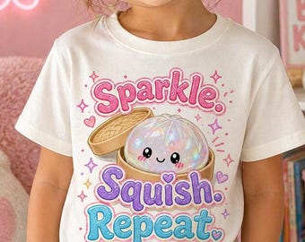 GLITTER DUMPLING Tee | Sparkle. Squish. Repeat. | Cute Kawaii Shirt | Squishy Lover Gift