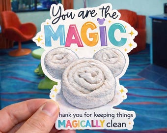 Disney Mousekeeping Tip Sticker | You Are the Magic Sticker | Housekeeping Thank You Gift | Disney Hotel Tip Idea