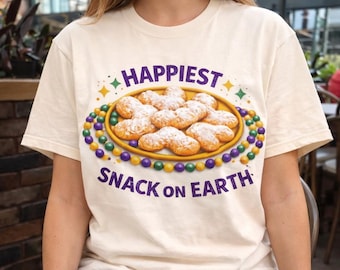 Happiest Snack on Earth Shirt | Beignet Shirt | Disney Port Orleans French Quarter Inspired Tee | Mickey-shaped Snacks Tee