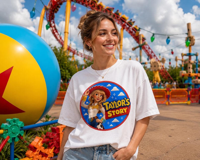 Toy Story 5-inspirerad t-shirt | Taylor's Story | Taylor's Version-tröja | Toy Story Land-outfit bild 2