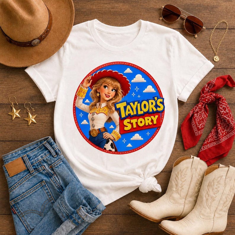 Toy Story 5-inspirerad t-shirt | Taylor's Story | Taylor's Version-tröja | Toy Story Land-outfit bild 1