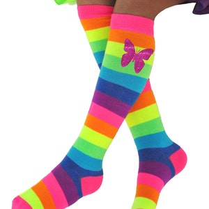 Butterfly Socks Rainbow Knee Socks Birthday Gift Socks Boot - Etsy