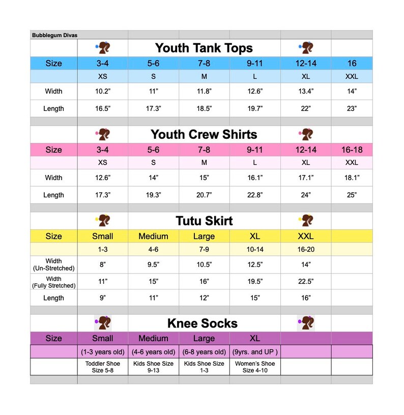 a chart showing the sizes and sizes of youth's t - shirts