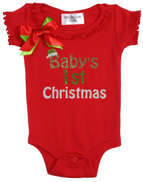 baby's first christmas onesie