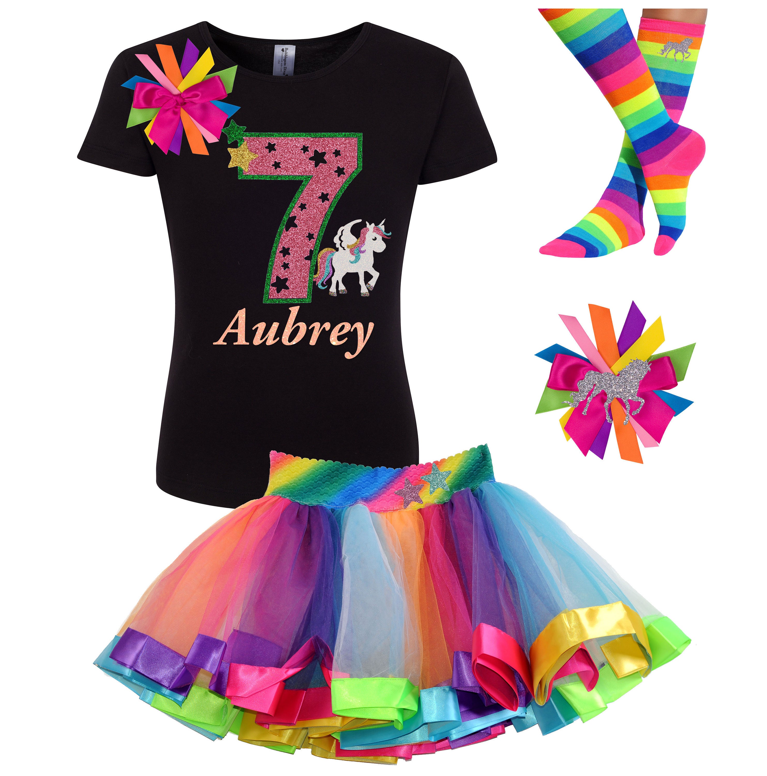 Unicorn 7th birthday outfit sales