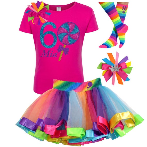 Lollipop Birthday Shirt 6th Birthday Girl Candy Rainbow Tutu Candyland Birthday Carnival Birthday 6 Year Old Sixth Birthday Six Personalized Il_570xn