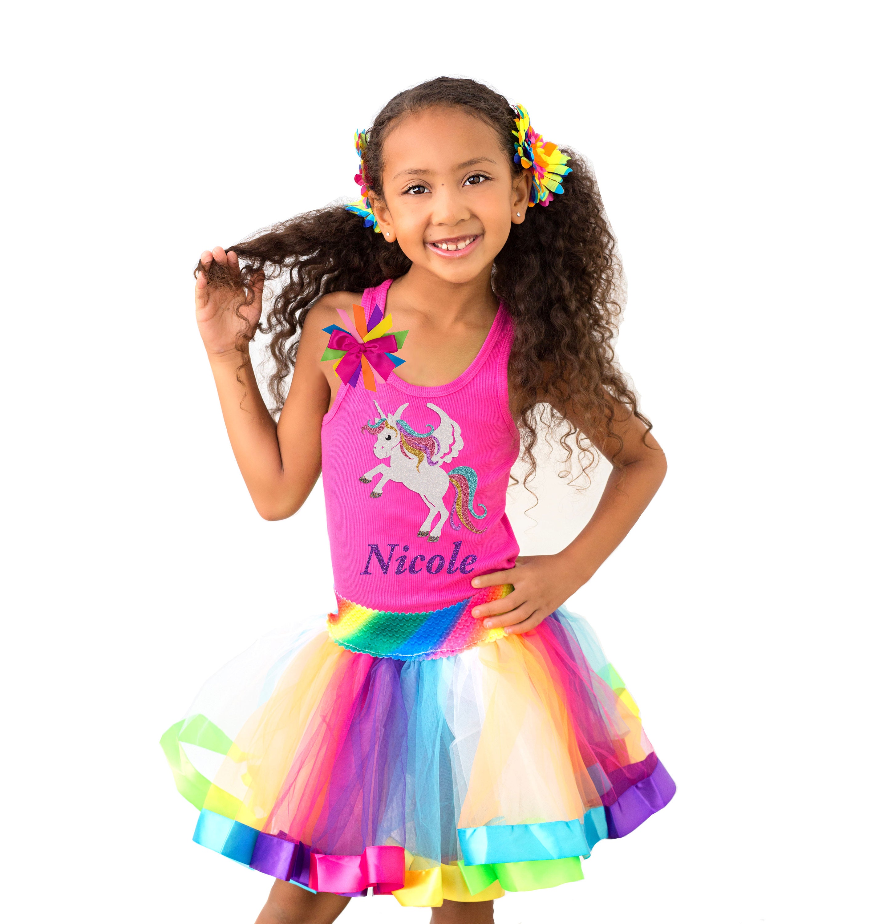 Comprar Falda tutú para niña, faldas de princesa, minifalda de baile, tul  arcoíris, ropa para niña, fiesta infantil, regalo de cumpleaños SML
