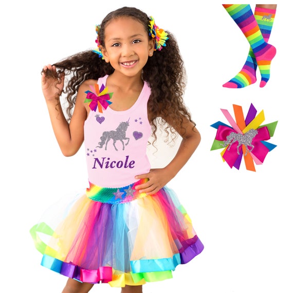 Bubblegum Divas Unicorn Shirt Girls 2nd Birthday Rainbow Party Personalized Gift