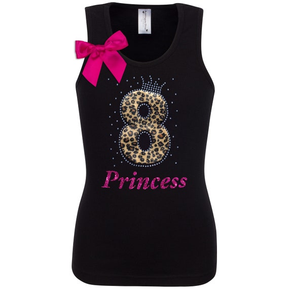 8th Birthday Cheetah Shirt Black Brown Rhinestone Number 8 Black Tutu Cheetah Hair Bow Personalized Il_570xn