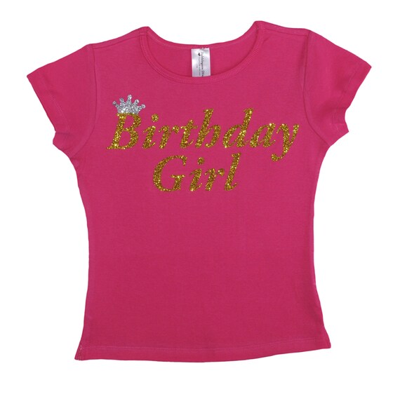 Birthday Girl Shirt Party T-Shirt Hot Pink Gold Tee Tween Girl Teen Girl Birthday Shirt Personalized Name 3 4 5 6 7 8 9 10 11 12 13 Il_570xn