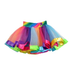 a multicolored skirt with a bow on the bottom