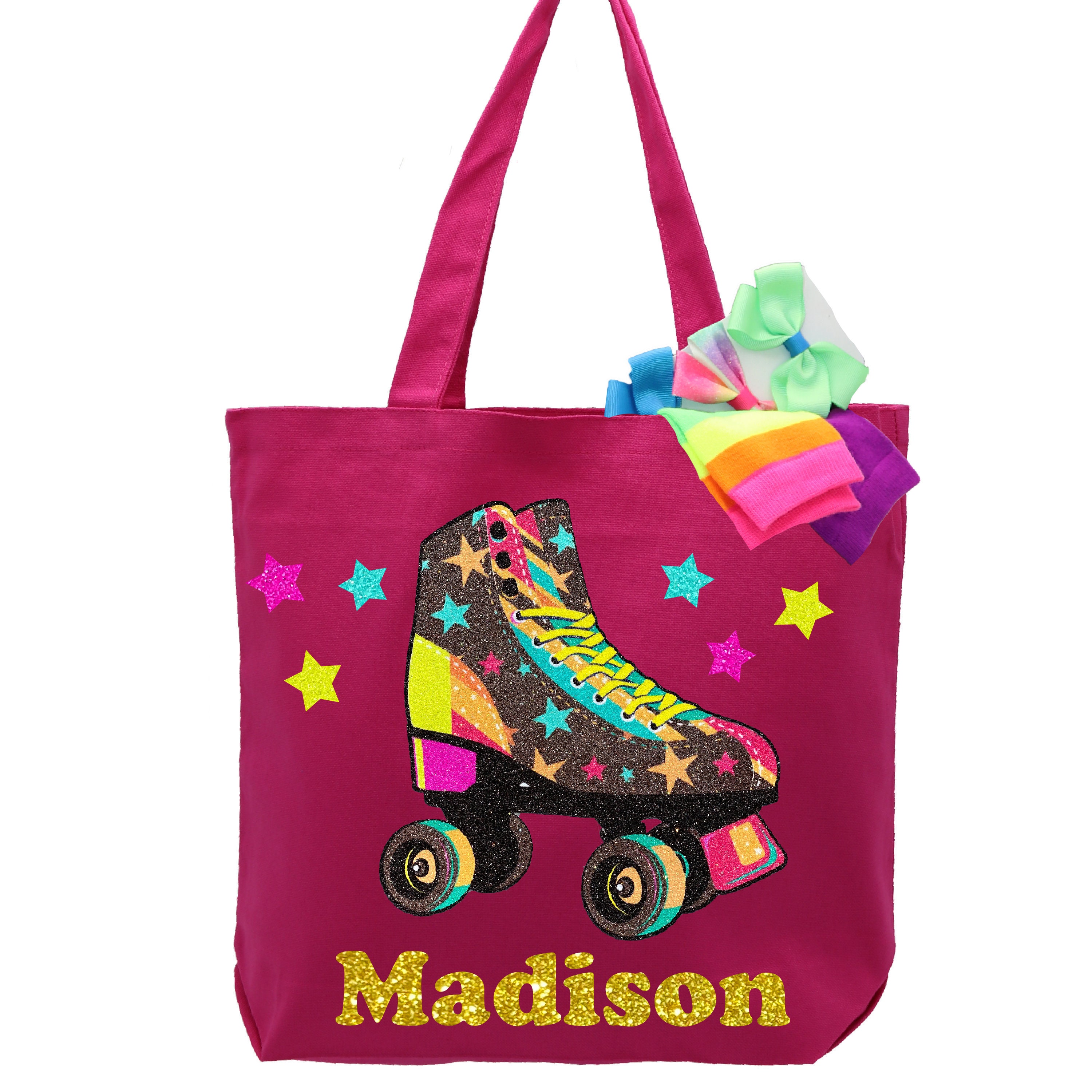 Roller Skate Personalized Tote Bag Skating Birthday Party Etsy