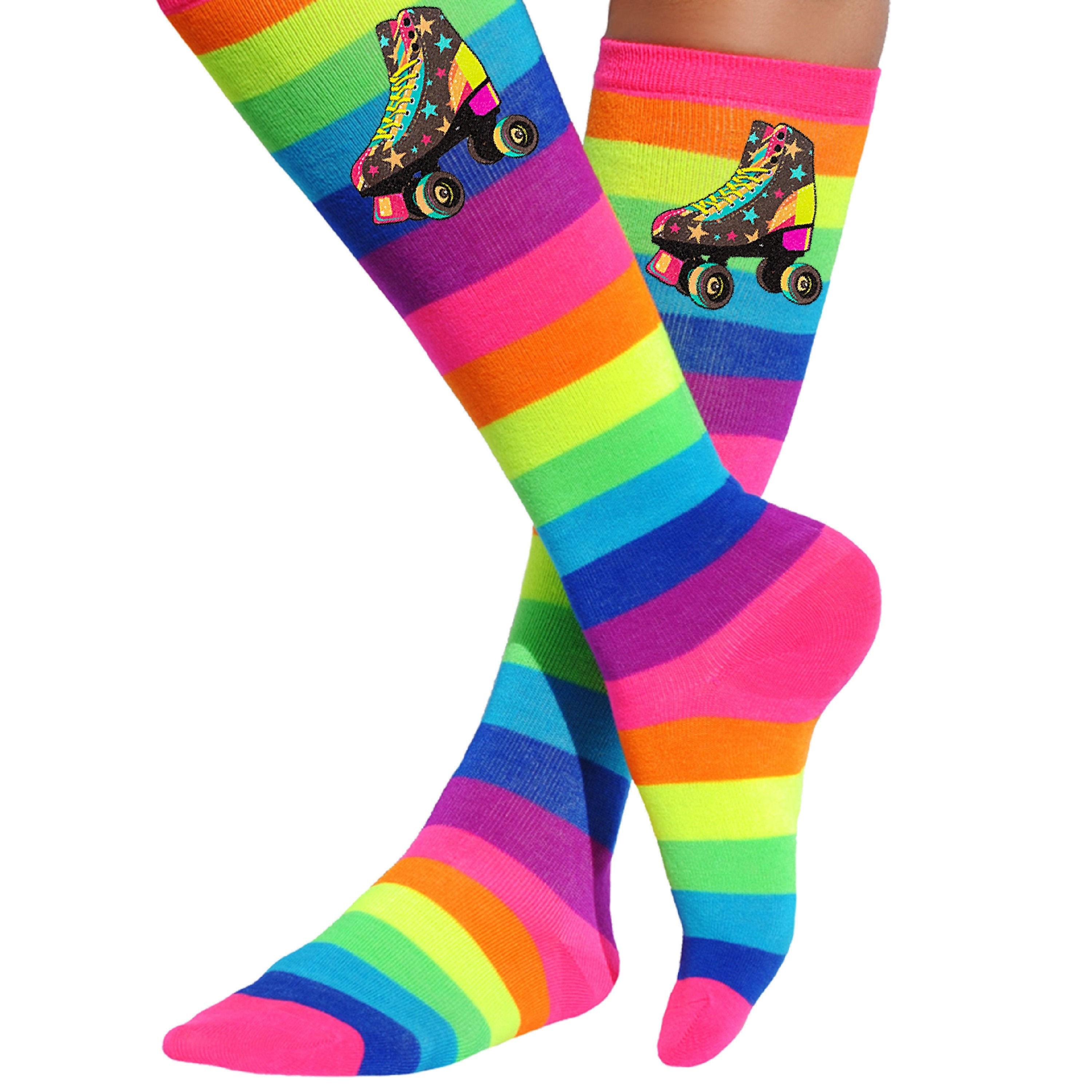 Roller Skate Party Socks Girls Neon 