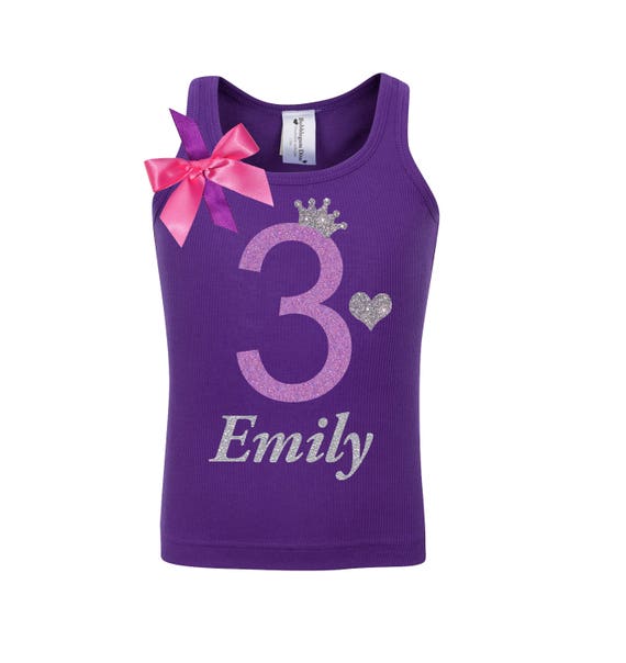 3rd Birthday Purple Outfit Pink Purple Tutu Skirt 3rd Birthday Party Girls Third Birthday Tutu Set Kids Name Shirt Birthday Three Shirt Il_570xn