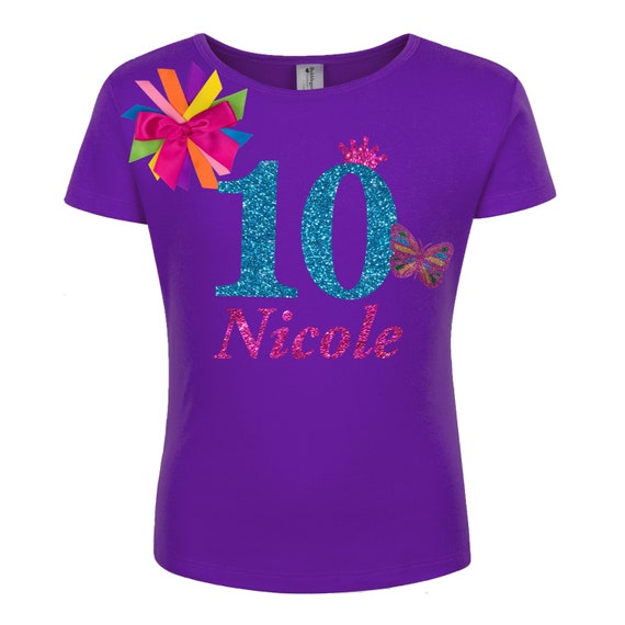 Bubblegum Divas Little Girls 4th Birthday Rainbow Monarch Butterfly Shirt