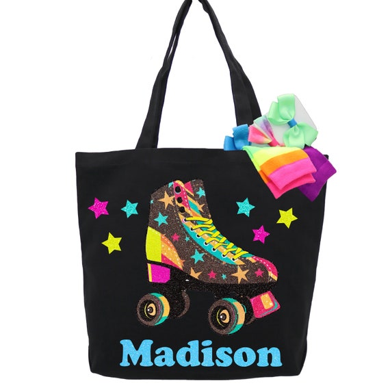 Roller Skate Personalized Tote Bag Skating Birthday Party Favors Gift Mystery Bag Canvas Book Bag Dance Shoulder Handbag Teacher Tote | Foxy Il_570xn