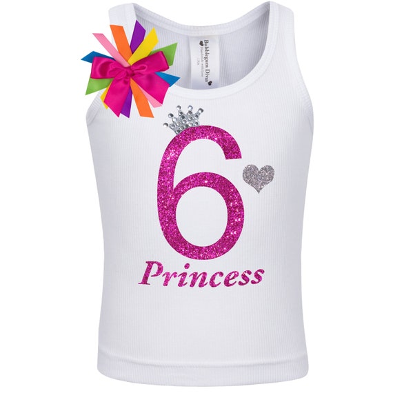 6th Birthday Shirt Girl 6 Year Old Birthday Girl Shirt, Sixth Birthday Shirt, Six Birthday T-Shirt, Personalized Name Custom Shirt Il_570xn