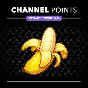 Peeled Banana | Twitch Channel Point Icon | Streamer vTuber Graphics | Streaming Assets (Digital Download)