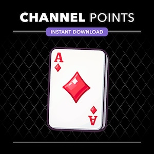 ダイヤのエースカード｜Twitchチャンネルポイントアイコン｜ストリーマー・vTuberグラフィック｜ストリーミングアセット（デジタルダウンロード）