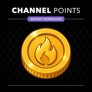 Moneda de oro con forma de llama de fuego / Icono de canal de Twitch / Gráficos para streamers y vTubers / Recursos para streaming (Descarga digital)