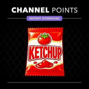 Ketchup Sauce Packet | Twitch Channel Point Icon | Streamer vTuber Graphics | Streaming Assets (Digital Download)