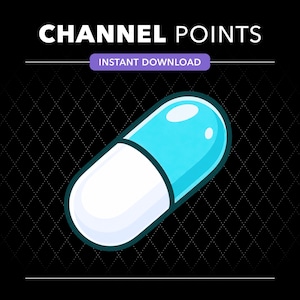 Píldora azul / Icono de canal de Twitch / Gráficos para streamers y vTubers / Recursos para streaming (Descarga digital)