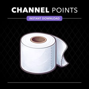 トイレットペーパーのロール｜Twitchチャンネルポイントアイコン｜ストリーマー・vTuberグラフィック｜ストリーミングアセット（デジタルダウンロード）