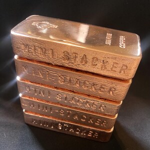 ILMW Mini Stacker .999 Fine 1+LB Copper Hand Poured Bullion Ingot Bar #1