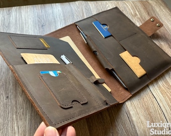 Surface Pro Sleeve Personalized Leather Case Microsoft Laptop 13 15 inch Book Go Cover