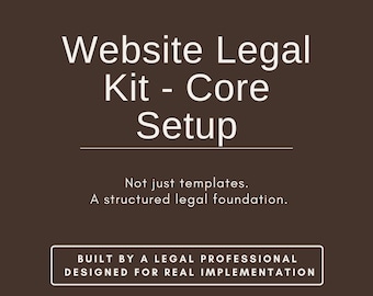 Website Legal Kit – Terms, Privacy, Refund Policy (Word & PDF, Instant Download)