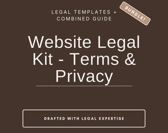 Website Legal Kit | Terms and Conditions + Privacy Policy Templates | Word & PDF | Instant Download