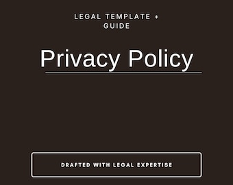 Privacy Policy Template for Website | GDPR Compliant | Editable Legal Template  | Word & PDF | Instand Download |