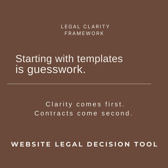Website Legal Decision Tool | Privacy Policy, Terms, Refund Policies