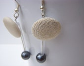 Mix-match button earrings