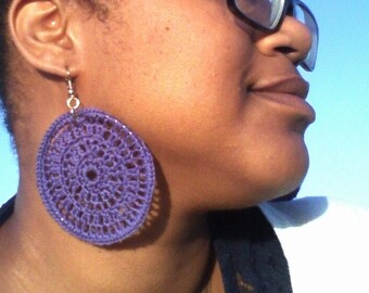 Dial crochet earrings