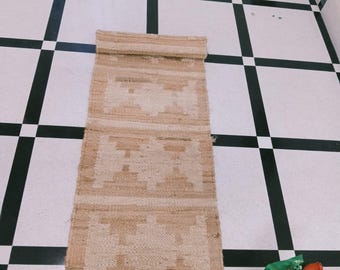Alfombras de yute de cáñamo con estampado de rombos en blanco y beige, alfombras de yute natural hechas a mano de alta calidad, esterilla de yoga, alfombra grande, tamaño personalizado disponible.