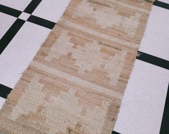 Alfombra de yute tejida a mano, alfombra de pasillo de yute natural, alfombra estilo granja bohemia, alfombra rústica de entrada, alfombra de cocina tejida, yute ecológico