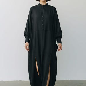 chinese dress ladies Peter Pan Collared Shirt Style Casual Wear Abaya Dress 3XL[+$3.99] / 56 main image 1