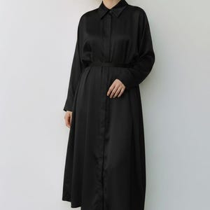 kaftan dress long sleeve Linen Kaftan Dress, Linen Maxi Dress with pockets, Beach Dress, 100% Linen Clothing for Women, Plus Size Linen Dress, Modest Dress, 3XL / Night Blue