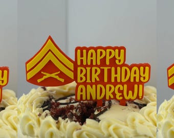 Personalized Marines First Sergeant Cake Topper, First Sergeant Cake ...