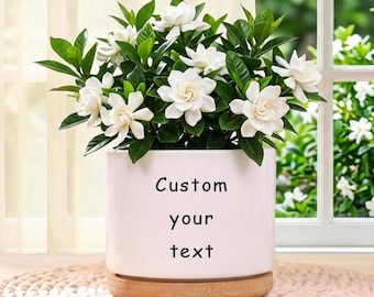 Personalized Text Plant Pot,Custom Sentence Flower Pot,Mini Plant Pot,Succulent Pot,Christening Gift for Friends/Mother/Grandma