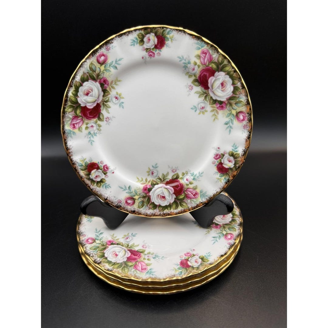 Set of 4 Royal Albert CELEBRATION Bread Plates England - **MINT** - Etsy