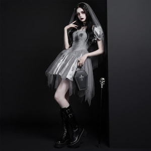 corpse bride mini dress [Blood Supply] Corpse Bride Gothic Mini Dress