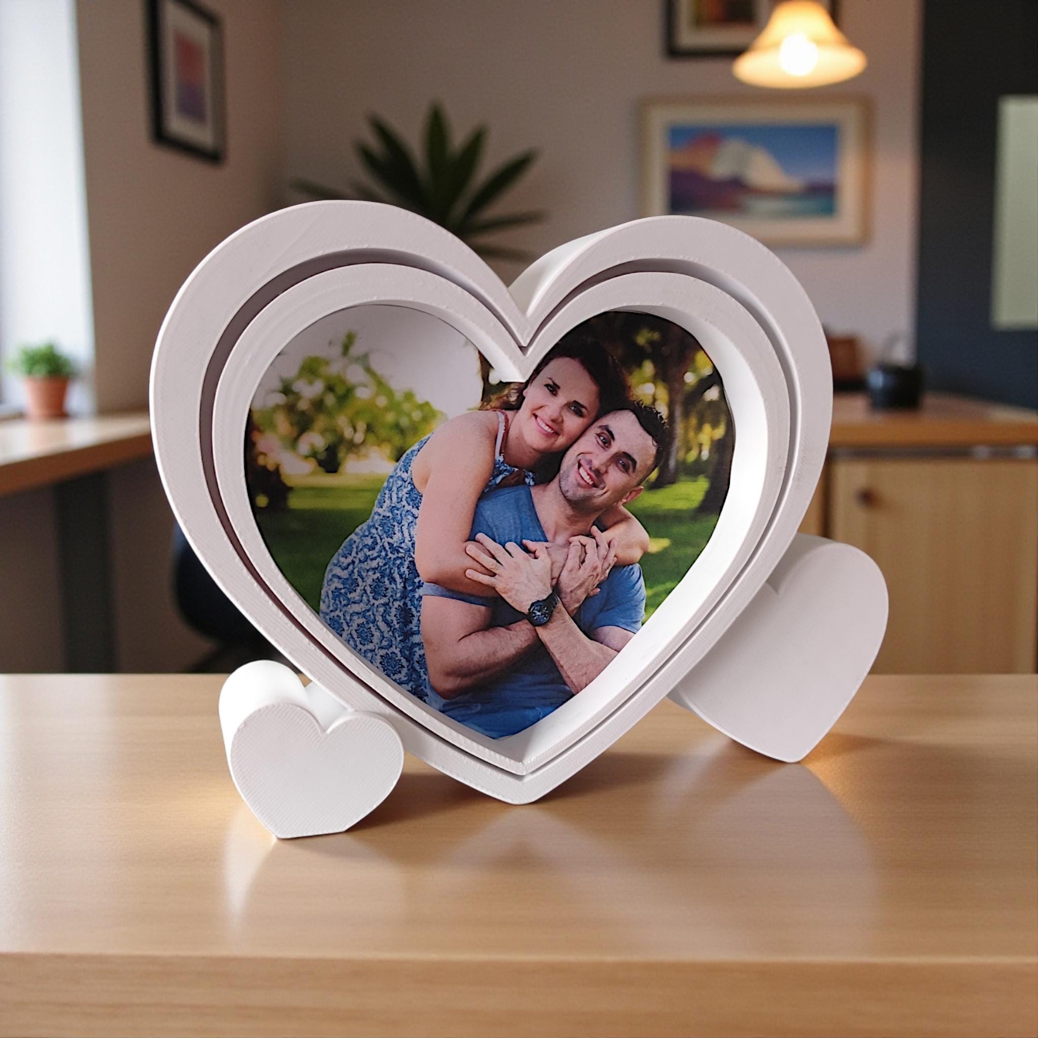 OkidsMall Supporto Per Orecchini A Cuore Rosa - Espositore Da Tavolo Con 30 Fori Per Orecchini - 15 X 18 Cm - 5