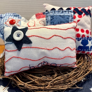 Patriotic 4th of July Bowl Fillers Set of 3 Flag USA Red White Blue Home Decor