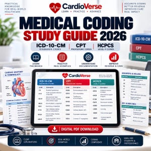 Medical Coding Study Guide 2026 | Icd-10-Cm, Cpt, Hcpcs, Modifiers & Cpc Exam Prep