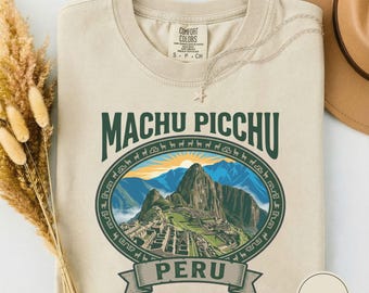 Machu Picchu Llama Mountain Shirt, Machu Picchu Peru Tee, World Landmark Gift, Adventure Shirt, Outdoor Tee, Peru Gift