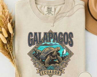 Galapagosöarna sköldpaddaskjorta, Galapagosöarna Ecuador-tröja, gåva för utomhusäventyr, djurliv, natur-tröja, present till Ecuador